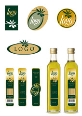 olive oil logo and label set