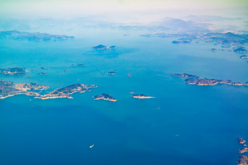 Fototapeta na wymiar Aerial view of the beautiful Yokjido island