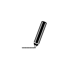 pencil icon on white background, vector symbol - Vector