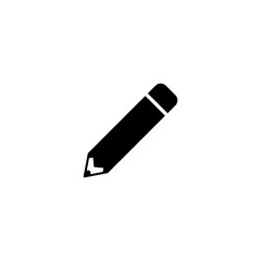 pencil icon on white background, vector symbol - Vector