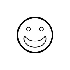 Smile / Laugh Emoticon Icon Vector - Vector