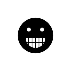 Fototapeta premium Smile / Laugh Emoticon Icon Vector - Vector