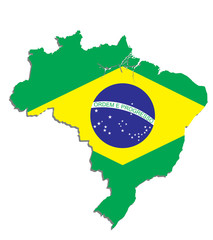 Brazil flag map