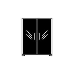 Wardrobe icon or logo in modern style vector