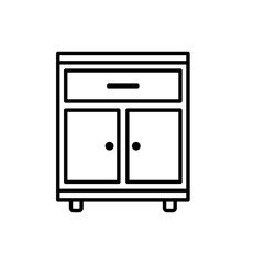 Wardrobe icon or logo in modern style vector