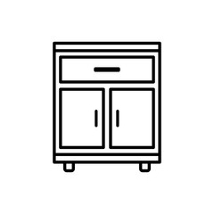 Wardrobe icon or logo in modern style vector