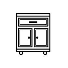 Wardrobe icon or logo in modern style vector