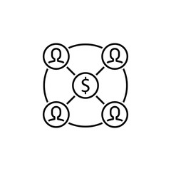 business seo, teamwork line icon. Teamwork at the idea. Signs and symbols can be used for web, logo, mobile app, UI, UX