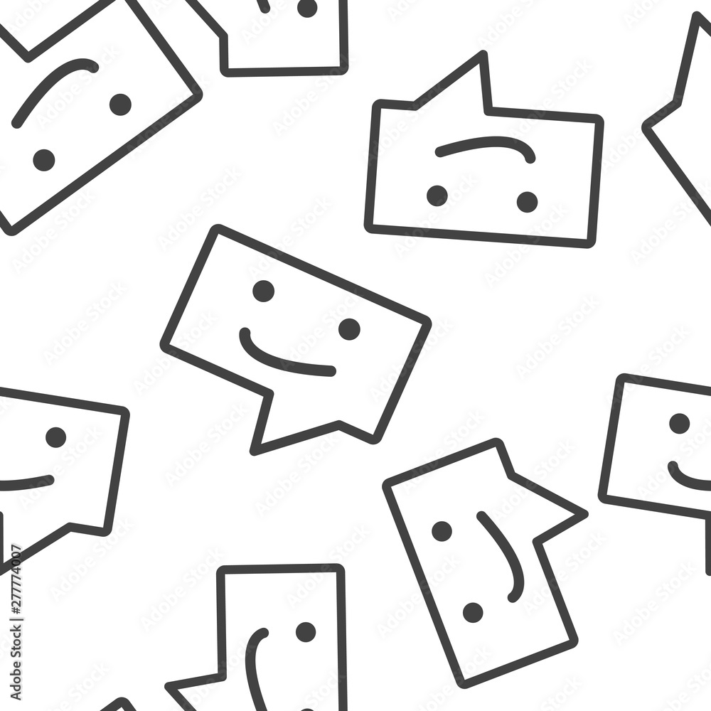 Poster message vector icon. sms icon seamless pattern on a white background. layers grouped for easy editin