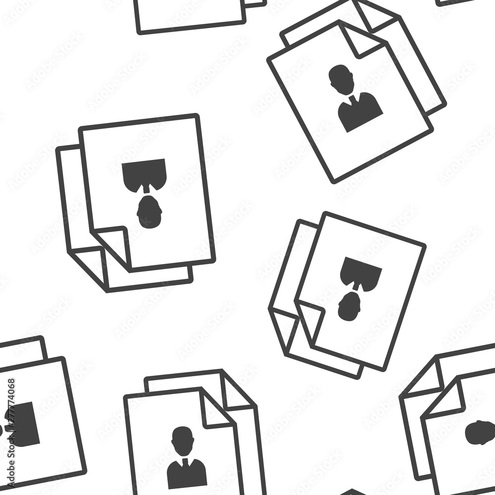 Poster vector image of business document. symbol of management seamless pattern on a white background.
