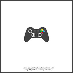 Vector gamepad icon. Game joystick for video games on white isolated background.