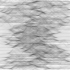 Abstract composition of waves, signals. Background illustration for technological design.