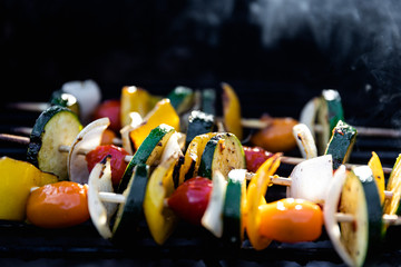 Grilling Veggie Kebabs