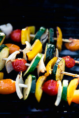 Grilling Veggie Kebabs