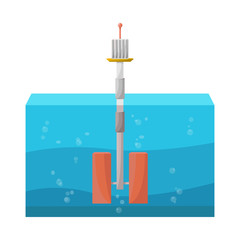 Vector design of turbine and tidal symbol. Set of turbine and power stock vector illustration.