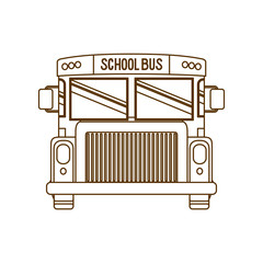 silhouette of school bus isolated icon
