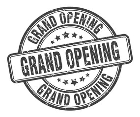 grand opening stamp. grand opening round grunge sign. grand opening