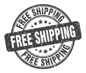 free shipping stamp. free shipping round grunge sign. free shipping