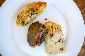 Tamales, traditional mexican food made of corn
