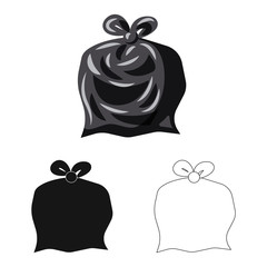 Vector illustration of dump and sort symbol. Collection of dump and junk stock vector illustration.