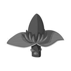 Vector illustration of banana and flower logo. Collection of banana and tropic vector icon for stock.