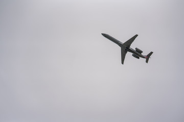 Fototapeta na wymiar American Eagle in flight overhead