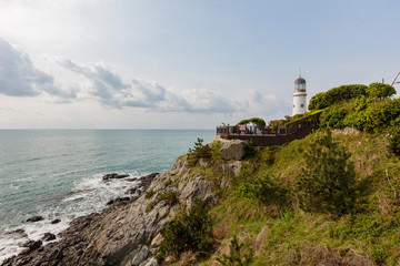 Fototapeta na wymiar Old lighthouse in Haeundae area