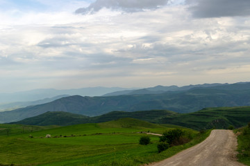 Fototapeta na wymiar Road in Armenia valleys