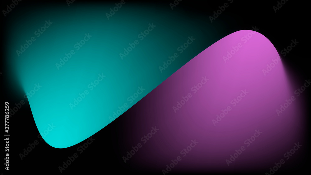 Poster Abstract gradient on blue background. Vector color gradient.