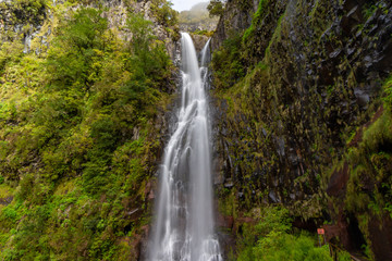Fototapeta na wymiar Panoramic view of Risco waterfall, Madeira, Portugal