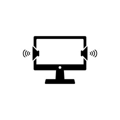 monitor design icon template vector illustration - vector