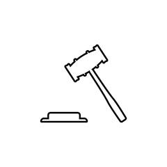 gavel judge symbol icon template illustration vector
