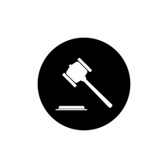 gavel judge symbol icon template illustration vector
