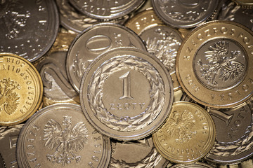polish money background. coins