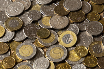 polish money background. coins