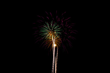 beautiful firework celebration at night