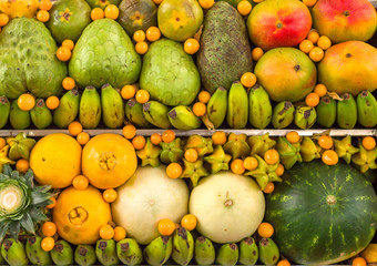 Exotic fruits display