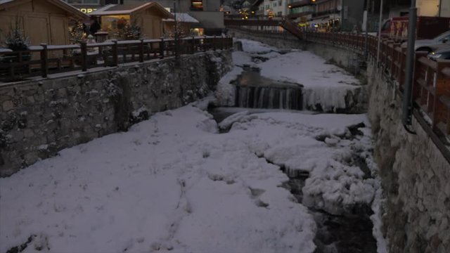 Grohmannspitze Punta Grohmann at dusk from Campitello di Fassa, Province of Trento, Trentino-Alto Adige/Sudtirol,  Italy, Europe