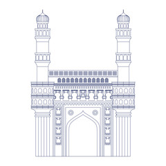 edification of mosque charminar and Indian independence day