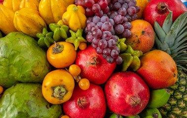 Exotic fruits display