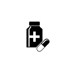 Obraz premium pharmaceutycal drug symbol icon template illustration vector
