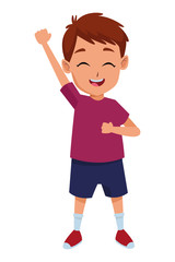 child having fun and playing