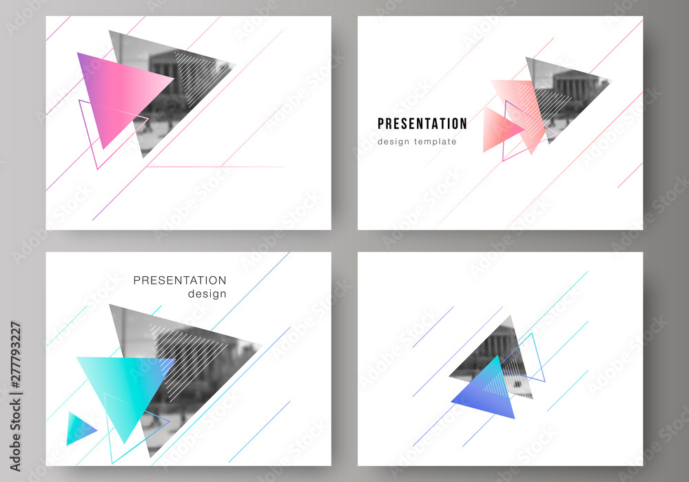 Poster the minimalistic abstract vector illustration of the editable layout of the presentation slides desi