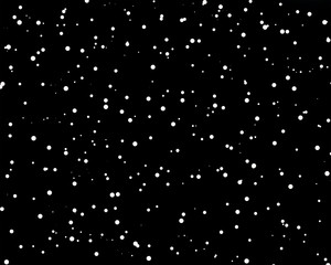 white snow on a black background