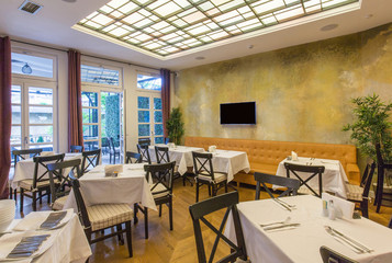 Interior of a hotel restaurant
