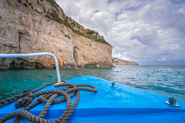 Tourist boat heading for the Blue Caves