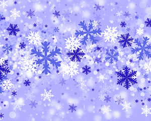 background with beautiful snowflakes for new year and christmas