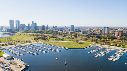 Aerial Drone Milwaukee Wisconsin 