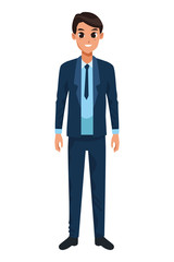 Executive businessman worker smiling cartoon