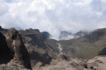 MounMountain Landscape Clouds Rock Africa